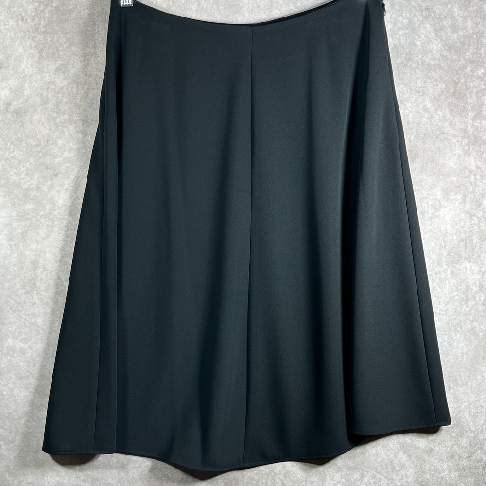 Eileen Fisher Skirt Womens Medium Black Unlined Lightweight Career Business Work